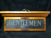 Vintage Gentlemens Metal Bathroom Sign Hardwired 17" x 3" x 7"