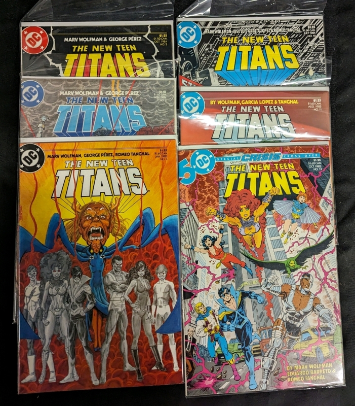 6 "New Teen Titans" Silver Age DC Comic Books. Issues Between 2-13