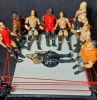 WWE Raw Ring And 9 Wrestlers Good Pre Owned Condition Ring 13.5x7.5"