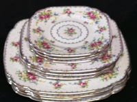 Vintage Royal Albert 4 Place Setting Plates - Petit Point