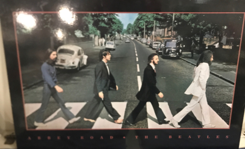 Beatles Print On Board Abbey Road 36”x24”