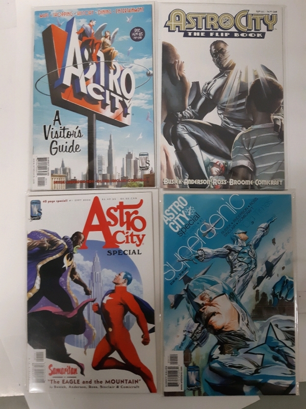 4 New Excellent Condition Astro City Wild Storm One-Shots Paperback Comics, Includes; 2 Specials, The Flip Book & A Visitors Guide