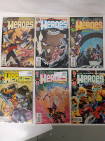 6 Vintage Complete set DC Heroes; The World Needs, Paper Back Comics In Excellent Condition