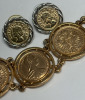 Austria Queen Maria Coin Panel Bracelet Coin Earrings