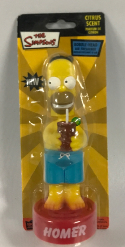 New The Simpson Homer Citrus Scent Bobble Head Car Freshener