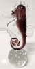 Vintage Art Glass Seahorse Paperweight | 7.5" Tall - 2