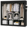 As NewUdear Portable GY-49 Large Closet, Organiser With 6 Storage Shelves 4 Hanging Sections 4 Side Pockets * Missing Parts*