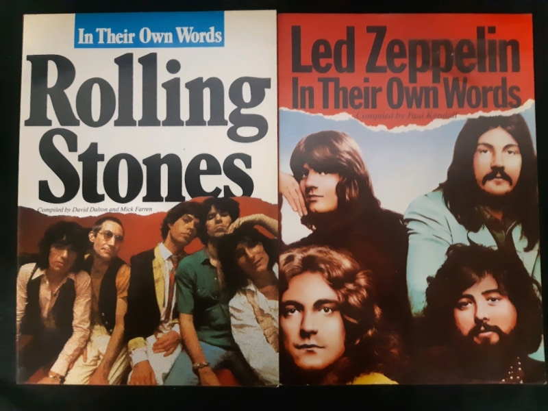 Vintage Rolling Stones and Led Zeppelin, In their own words Good Condition Paperback Books