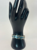 925 Sterling Silver Inlay Turquoise Mexico Cuff TM 176 - 3