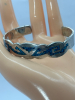 925 Sterling Silver Inlay Turquoise Mexico Cuff TM 176 - 6