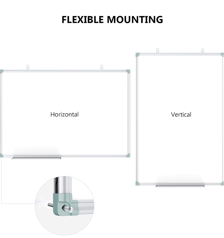 New in box 48x35&rdquo; Lockways Magnetic Dry Erase Board Wall Mounted Aluminum Message Presentation White Board with Pen Tray