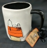 New PEANUTS x RAE DUNN Halloween "Home Spooky Home" Ceramic Snoopy Mug | 3.6" D x 4.8" Tall