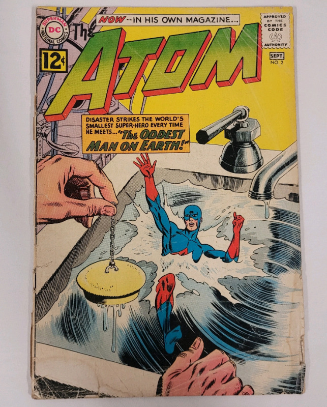 Vintage 1962 DC Comics THE ATOM #2 Second Issue . Silver Age Comic . See Description