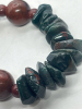 Bloodstone Agate Necklace Rainbow Glass Fantastic Bead Necklace Boxed - 5