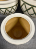 Set of 3 Ceramic Planters Small 5”H 6 1/2”Dia Medium 6 1/2”H 8 1/2”Dia Large 8”H 11 1/12” Dia - 2