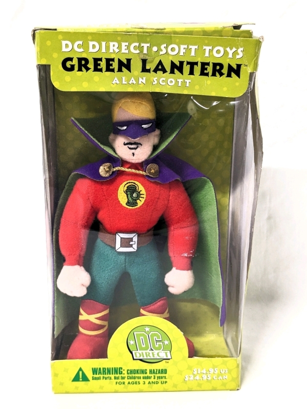 Vintage DC Direct GREEN LANTERN : Alan Scott 7" Soft Toy