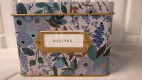 New Rifle Paper Co Metal Recipe Box - 6.5"x4.5"x5"