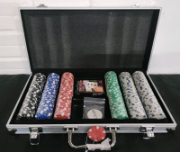 240 Mutli-Color Poker Chip & Playing Cards in Case - New