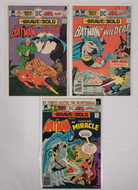 1976 DC Comics The Brave and the Bold Presents... Batman #125 , 127 & 128 . Bronze Age Comic