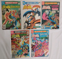 1980 - 1981 DC Comics The Brave and the Bold Presents... Batman #164 , 170 , 173 , 178 & 180 . Bronze Age Comics