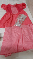 As-New Girls Size 10-11 Princess Peach Costume Comes with All the Accessories : Tiara, Gloves, Wand, Jewels etc