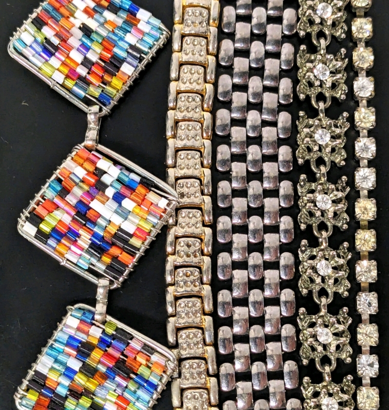 Vintage to Modern Bracelets Fancy Line & Colorful Ornate : 6" - 7" Long