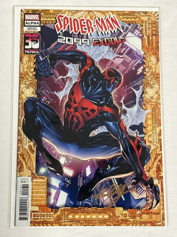 Spider-Man 2099 Exodus Alpha 1 Ken Lashley Signed Frame Variant Marvel Comics Bag & Boarded