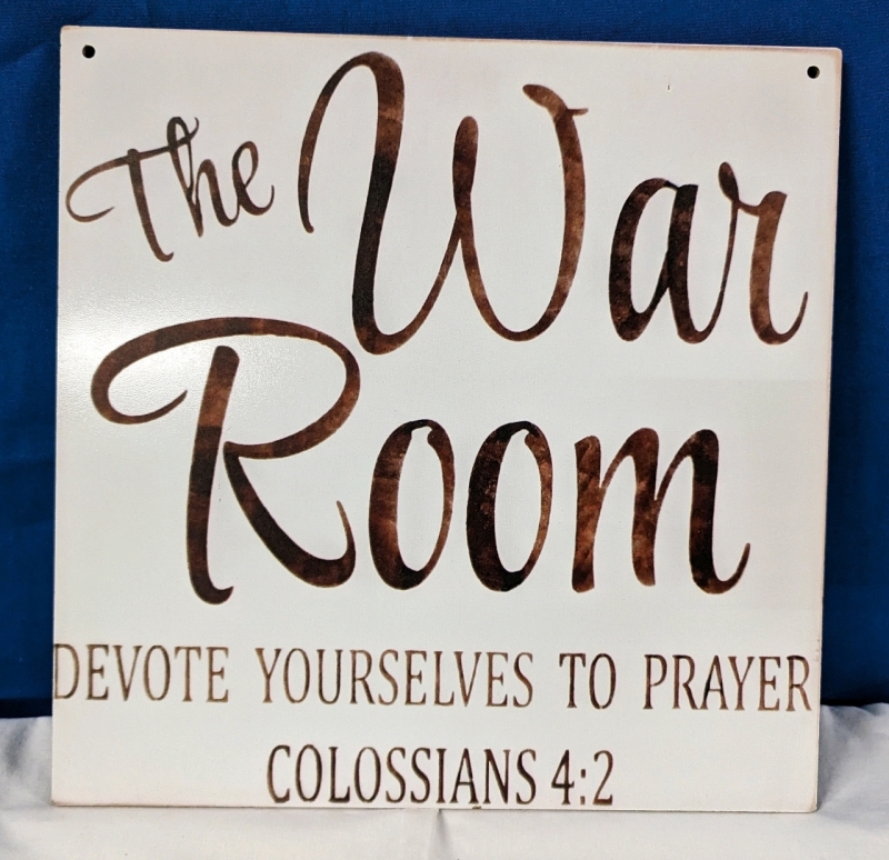 New "War Room" Decorative Wall Sign. 1' by 1'