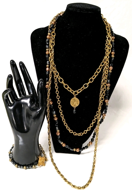 Vintage Signed Kate Hines Necklace and Bracelet Set