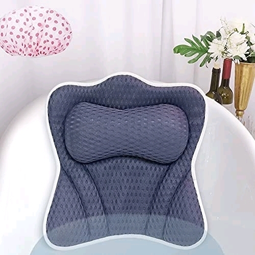 New Bath Pillow Large & Luxurious with 6 Suction Cups to Keep it in Place