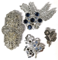 Vintage to Modern Silver Tone Brooches | 1.25" - 2.85" Long