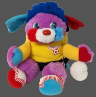 Vintage 1986 | POPPLES Sports Soccer Plush Toy | 11" Tall