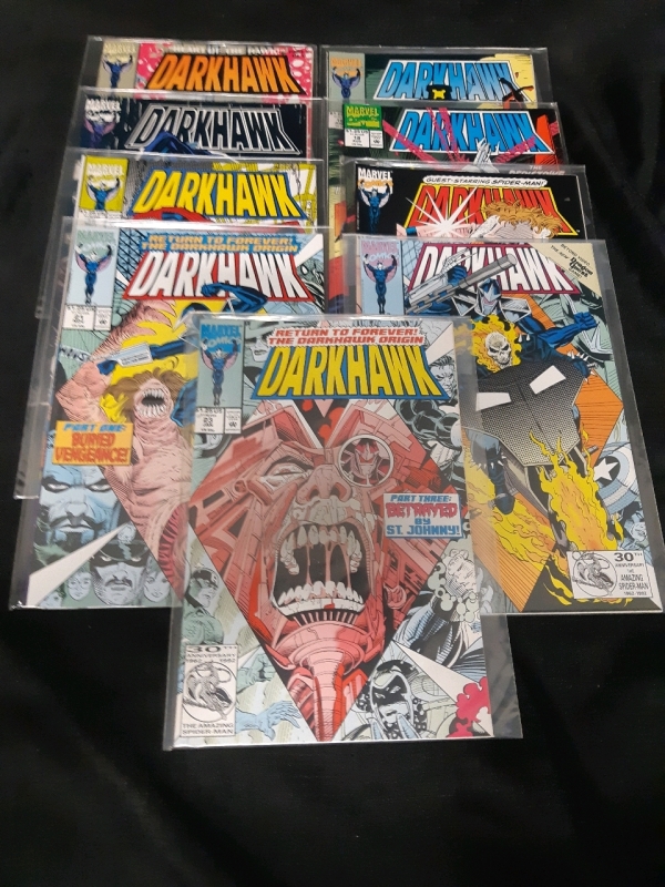 9 New Marvel DarkHawk Paperback Comic Books Bagged and Sealed