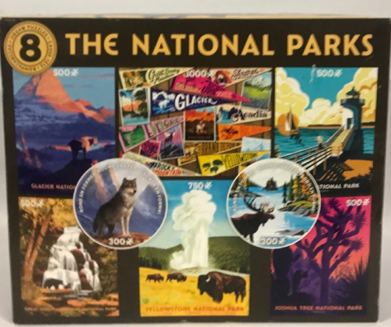 Box Of 8 Jigsaw Puzzle The National Parks Open Box