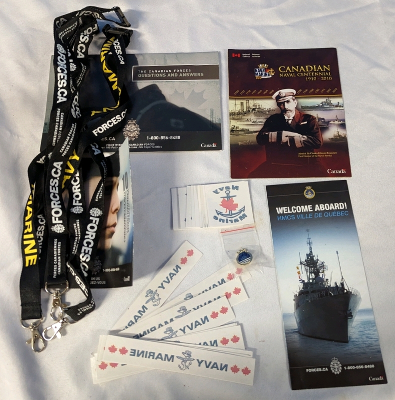 Canadian Navy Swag Pack. Lanyards, Temporary Tattoos and More