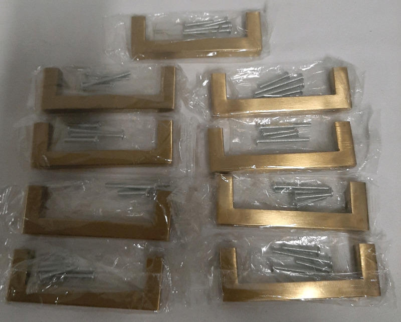 9 New Metal Drawer or Cabinet Pulls 4.5" Long