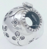 PANDORA Sterling Skull Charm with CZ and Butterfly - 2