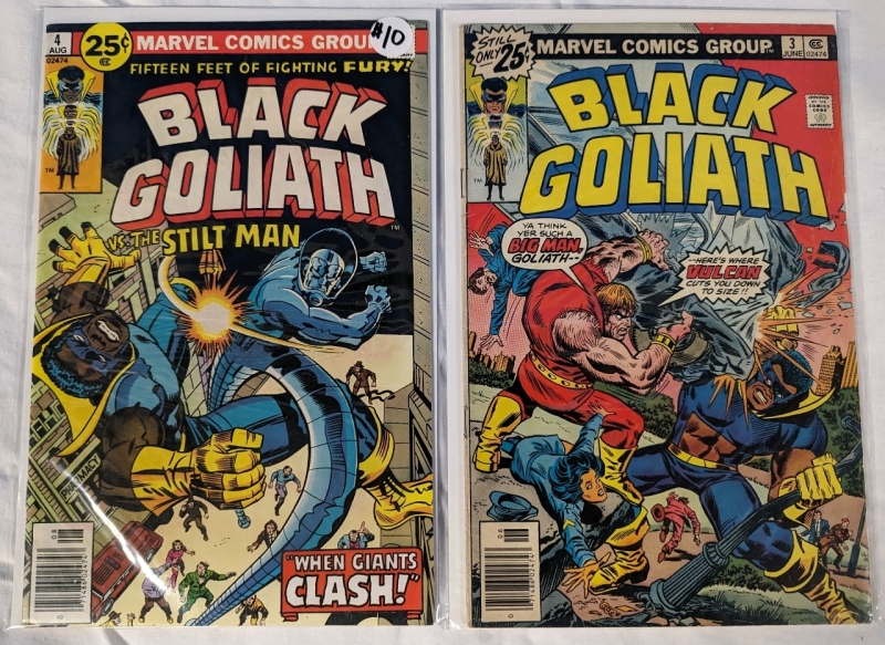 2 Vintage Black Goliath Marvel Comics. Issues #3 and #4