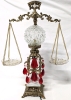 Incredibly Ornate Vintage Scale of Justice Desk Lamp | 26.5" Tall - 2