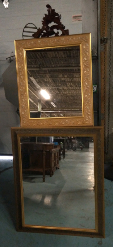 2 Framed mirrors 21.5&rdquo;x25&rdquo;-26&rdquo;x33&rdquo;