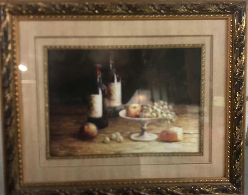 31&rdquo;x26&rdquo; Framed Print Dinner Table Items