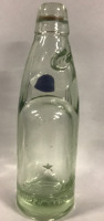 Vintage Aqua Glass Star Brand Bottle