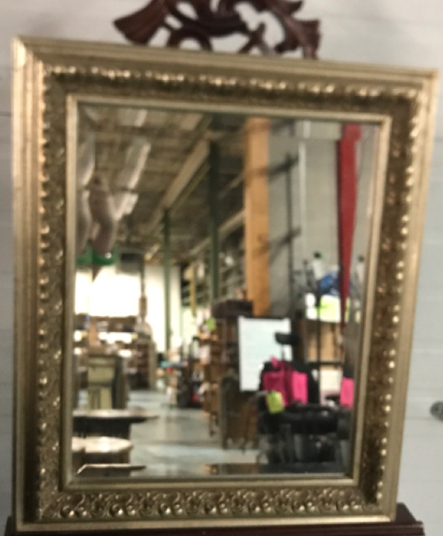 Framed Glass Mirror 22”x25”