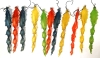 11 Vintage Colorful Semi-Translucent Lucite / Plastic Icicle Decorations | 9" Long