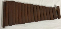 Vintage Wood Xylophone With Both Numbers and Asian Symbols