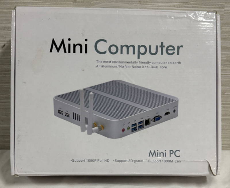 Mini Computer Mini PC The Most Environmentally Friendly Computer on Earth All Aluminum No Fan Duel Core Supports 1080p Full HD 3D Games 1000M LAN