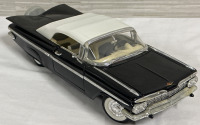 1959 Chevrolet Impala Diecast Road Tough Black With White Top 1/16 Scale