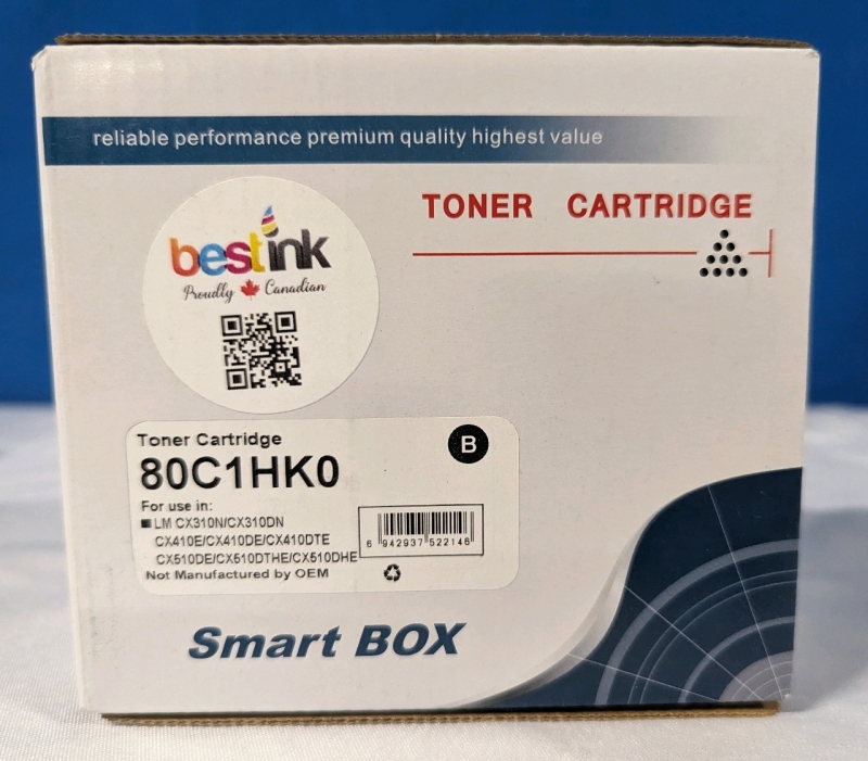 New Sealed 80C1HK0 Black Toner Cartridge by Bestink