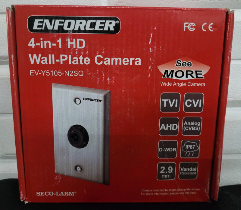 SECO-LARM Enforcer 4-in-1 HD Wall Plate Camera - New in Box