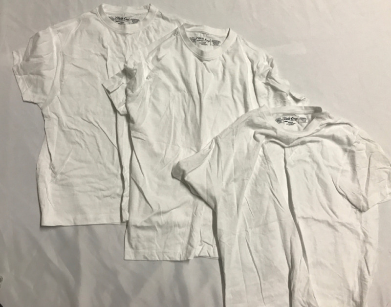 3 Mens Medium Circle One White T Shirts